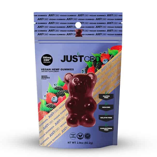 JustCBD CBD Gummies Vegan Mixed Berries